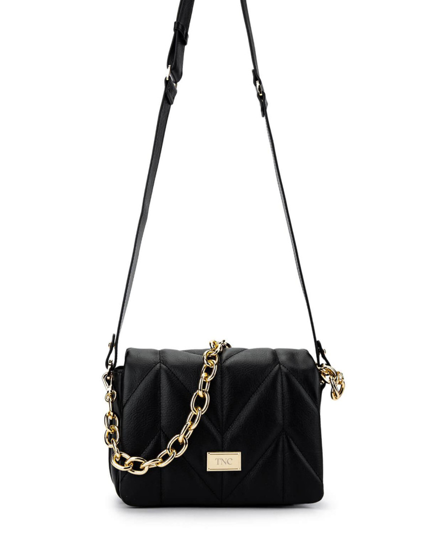 Tamer Tanca Kadın Hakiki Deri Siyah Deri Omuz Çanta