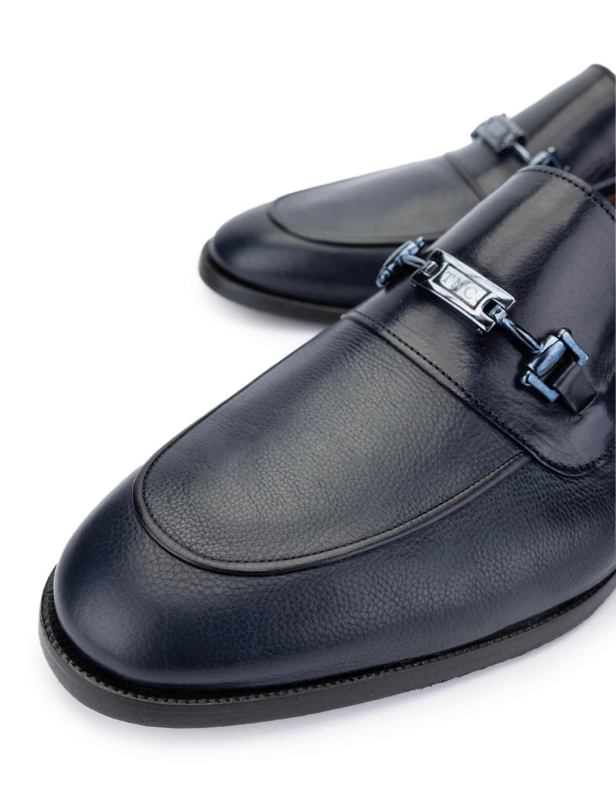 Tamer Tanca Erkek Hakiki Deri Lacivert Klasik Ayakkabı