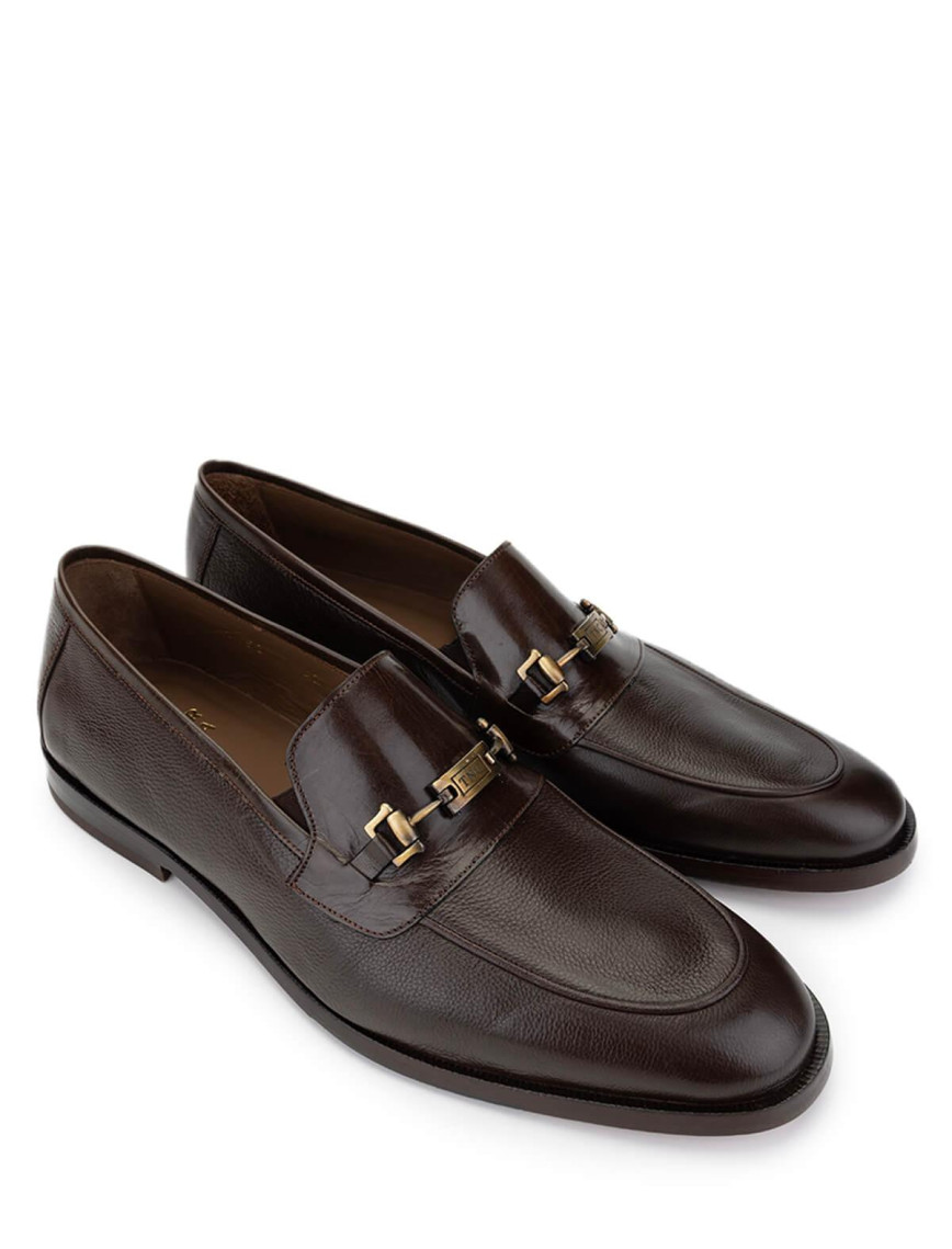 Tamer Tanca Erkek Hakiki Deri Kahverengi Klasik Ayakkabı