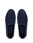 Tamer Tanca Erkek Hakiki Deri Lacivert Nubuk Loafer Ayakkabı