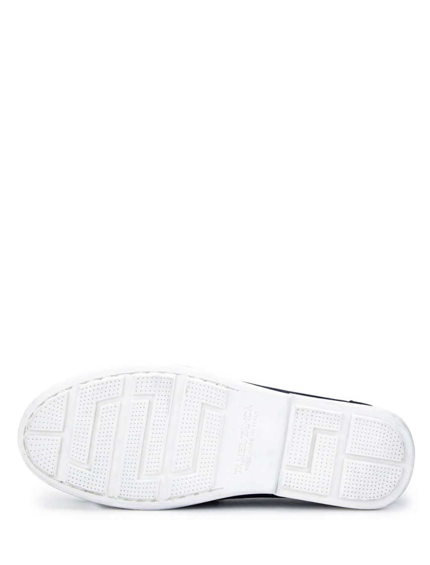 Tamer Tanca Erkek Hakiki Deri Lacivert Nubuk Loafer Ayakkabı