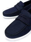 Tamer Tanca Erkek Hakiki Deri Lacivert Nubuk Loafer Ayakkabı