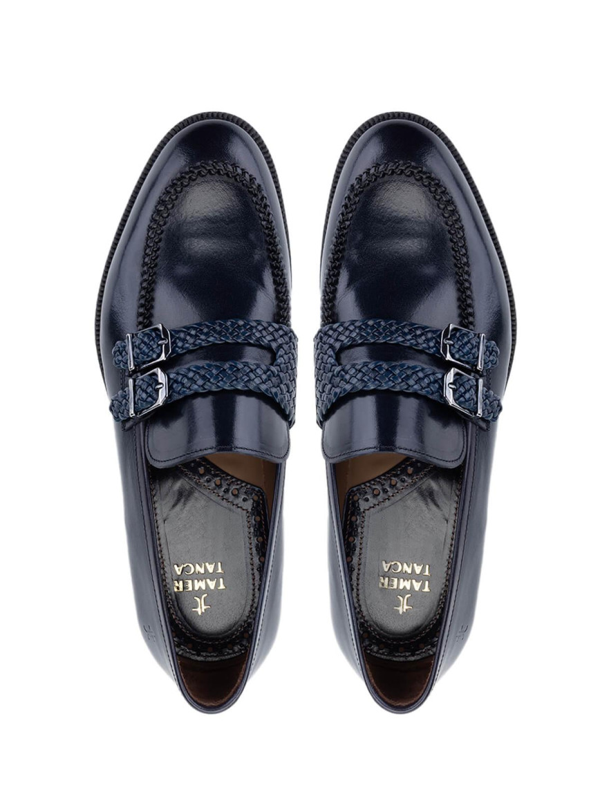 Tamer Tanca Erkek Hakiki Deri Lacivert Klasik Ayakkabı