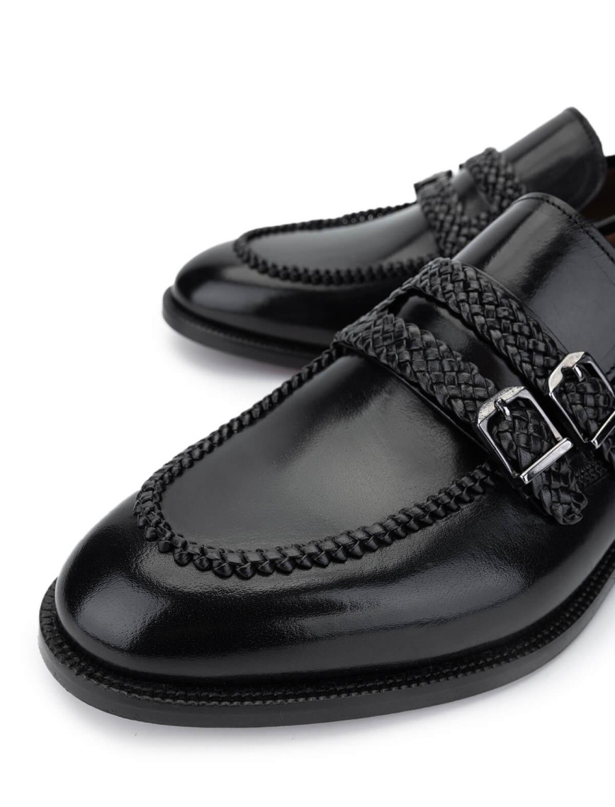 Tamer Tanca Erkek Hakiki Deri Siyah Klasik Ayakkabı