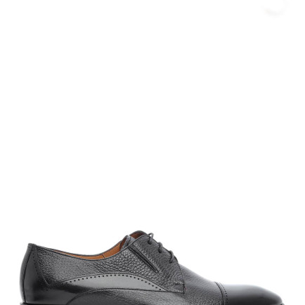 Tamer Tanca Erkek Hakiki Deri Siyah Klasik Ayakkabı