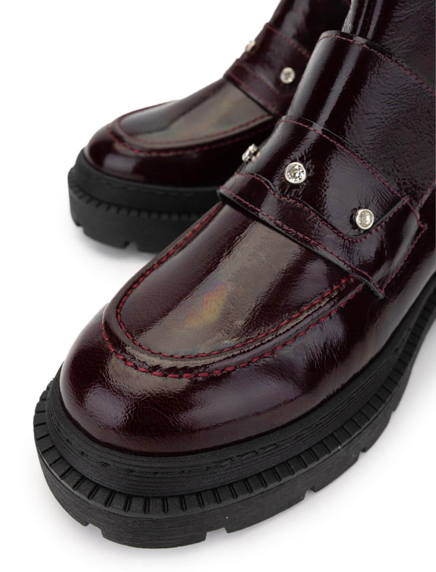 Tamer Tanca Kadın Hakiki Deri Bordo Rugan Casual Bot Tamer Tanca Kadın Hakiki Deri Bordo Rugan Casual Bot