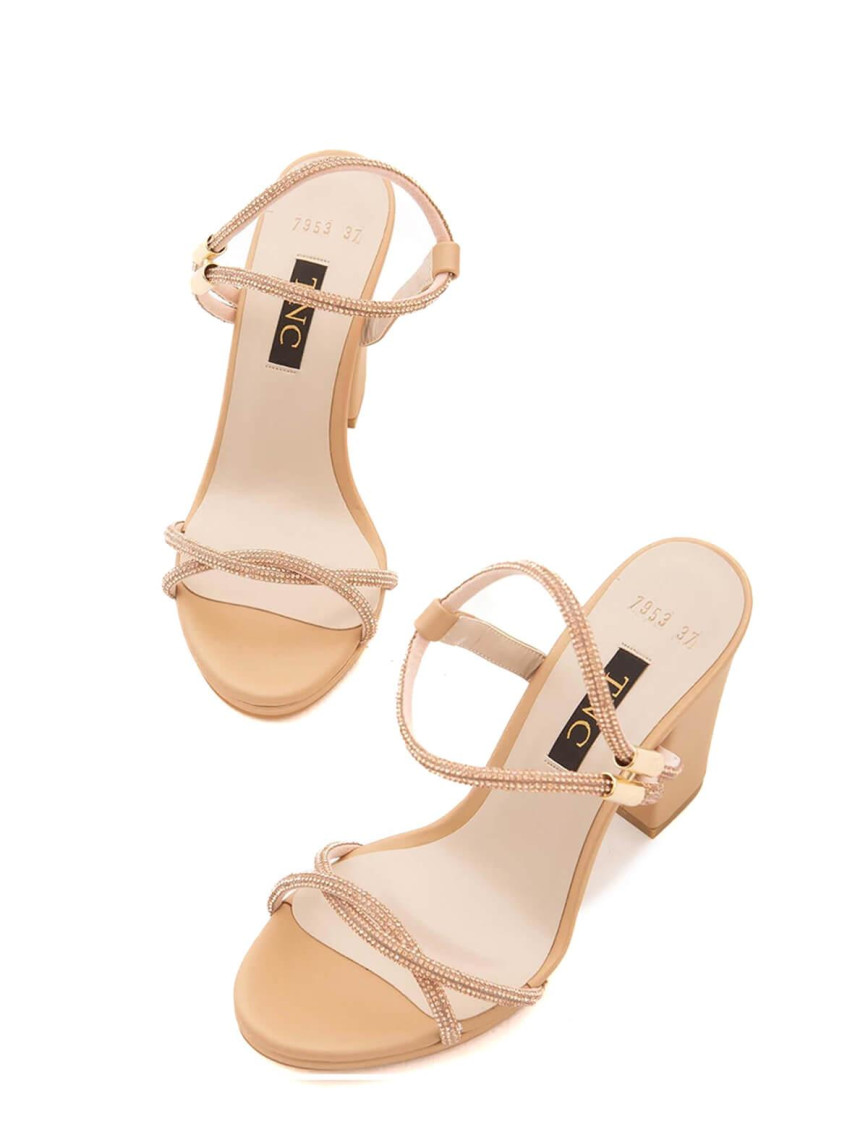 Tamer Tanca Kadın Hakiki Deri Sarı Abiye Ayakkabı