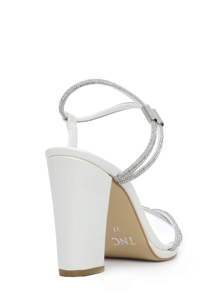 Tamer Tanca Kadın Hakiki Deri Beyaz Sedef Abiye Ayakkabı