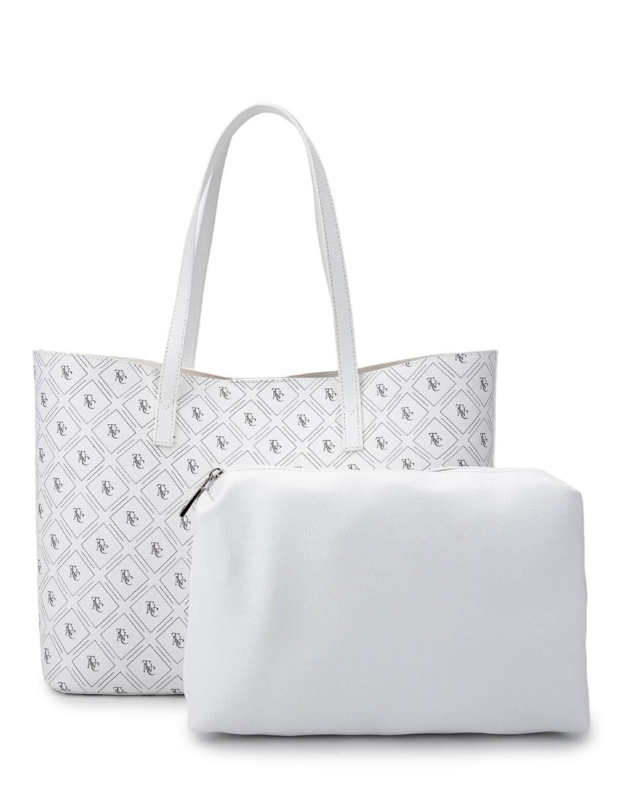 Tamer Tanca Kadın Vegan Beyaz Omuz Çanta