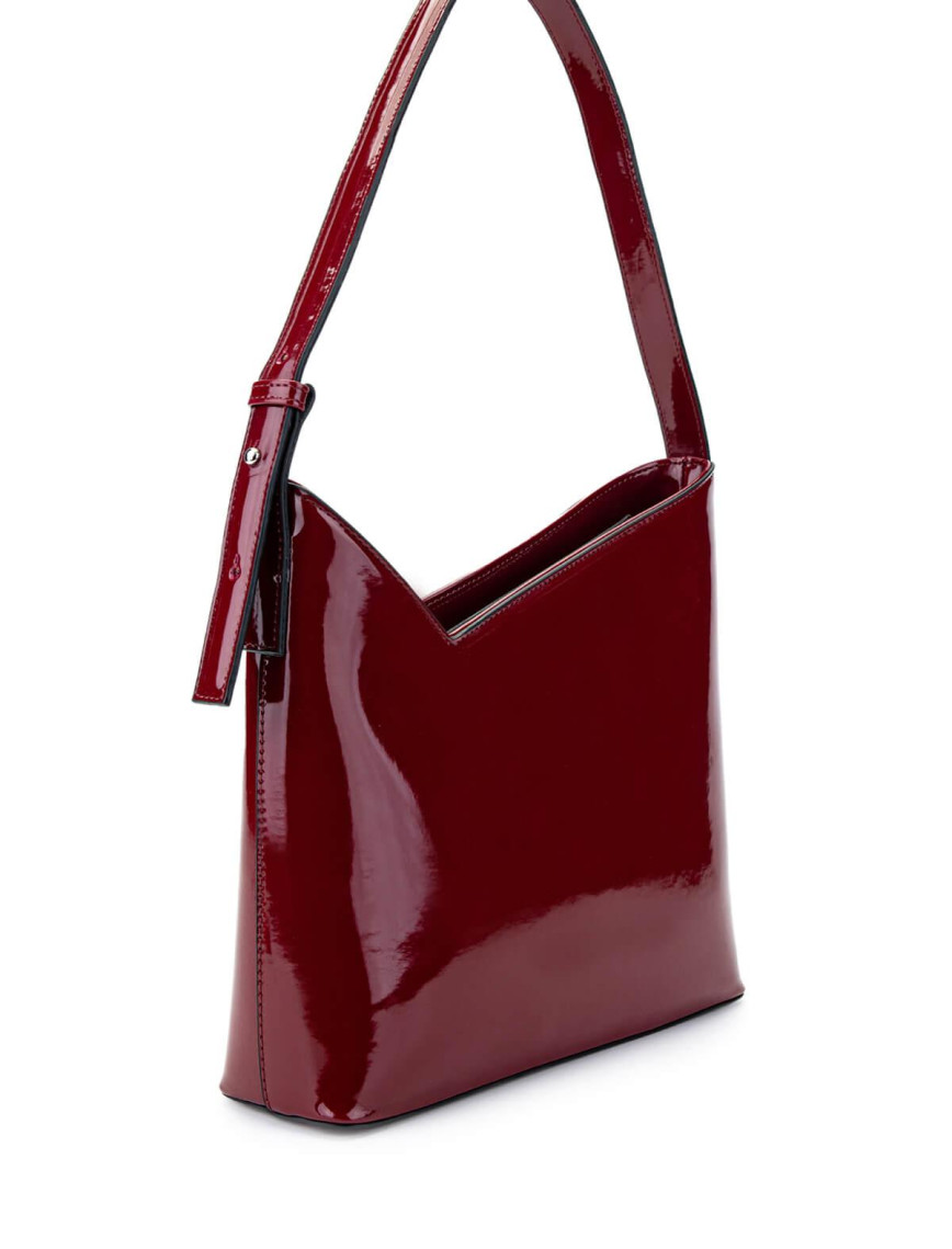Tamer Tanca Kadın Vegan Bordo Rugan Omuz Çanta Tamer Tanca Kadın Vegan Bordo Rugan Omuz Çanta