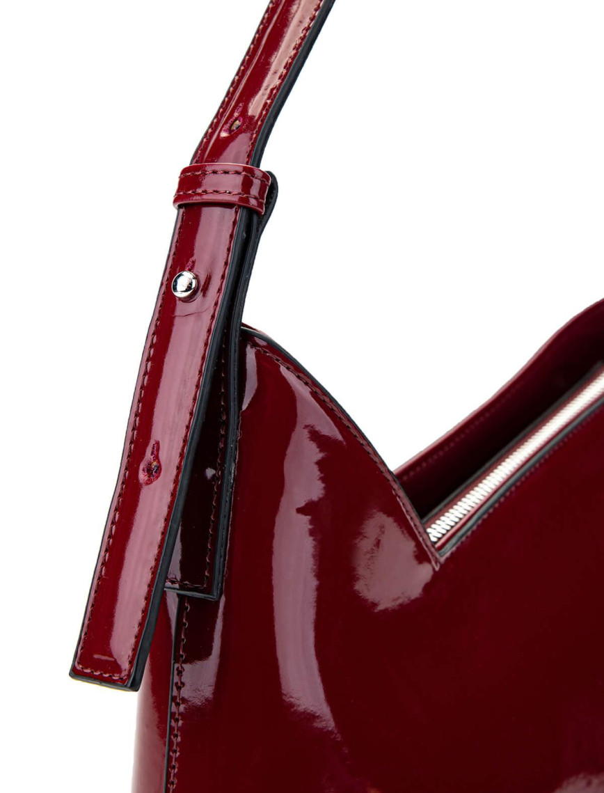 Tamer Tanca Kadın Vegan Bordo Rugan Omuz Çanta Tamer Tanca Kadın Vegan Bordo Rugan Omuz Çanta