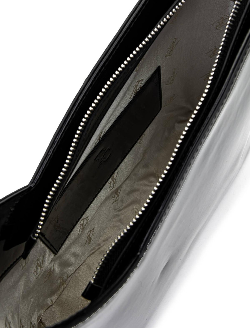 Tamer Tanca Kadın Vegan Siyah Rugan Omuz Çanta Tamer Tanca Kadın Vegan Siyah Rugan Omuz Çanta