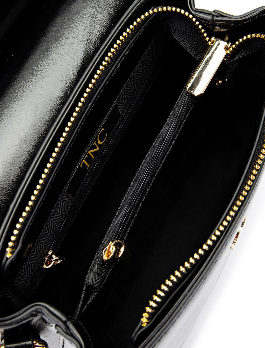 Tamer Tanca Kadın Vegan Siyah Omuz Çanta Tamer Tanca Kadın Vegan Siyah Omuz Çanta