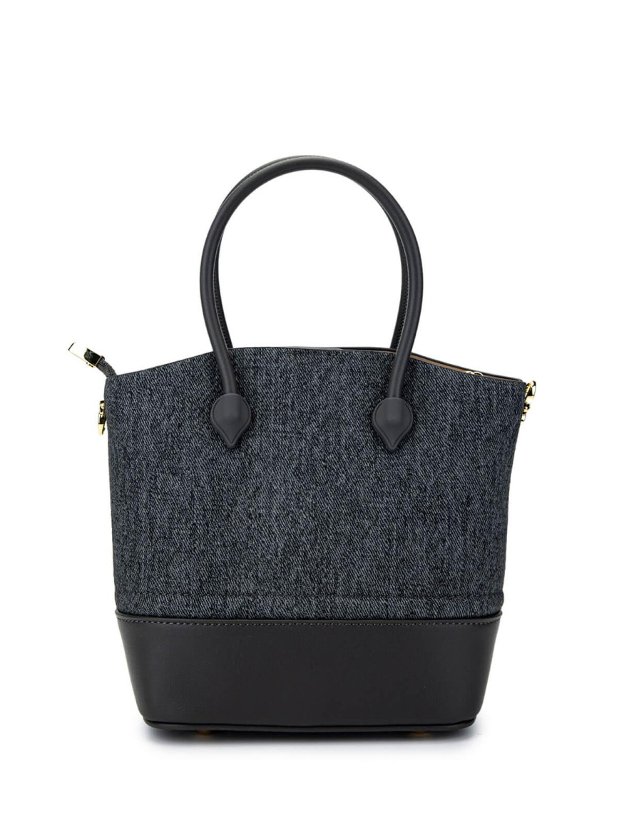 Tamer Tanca Kadın Vegan Koyu Gri Omuz Çanta