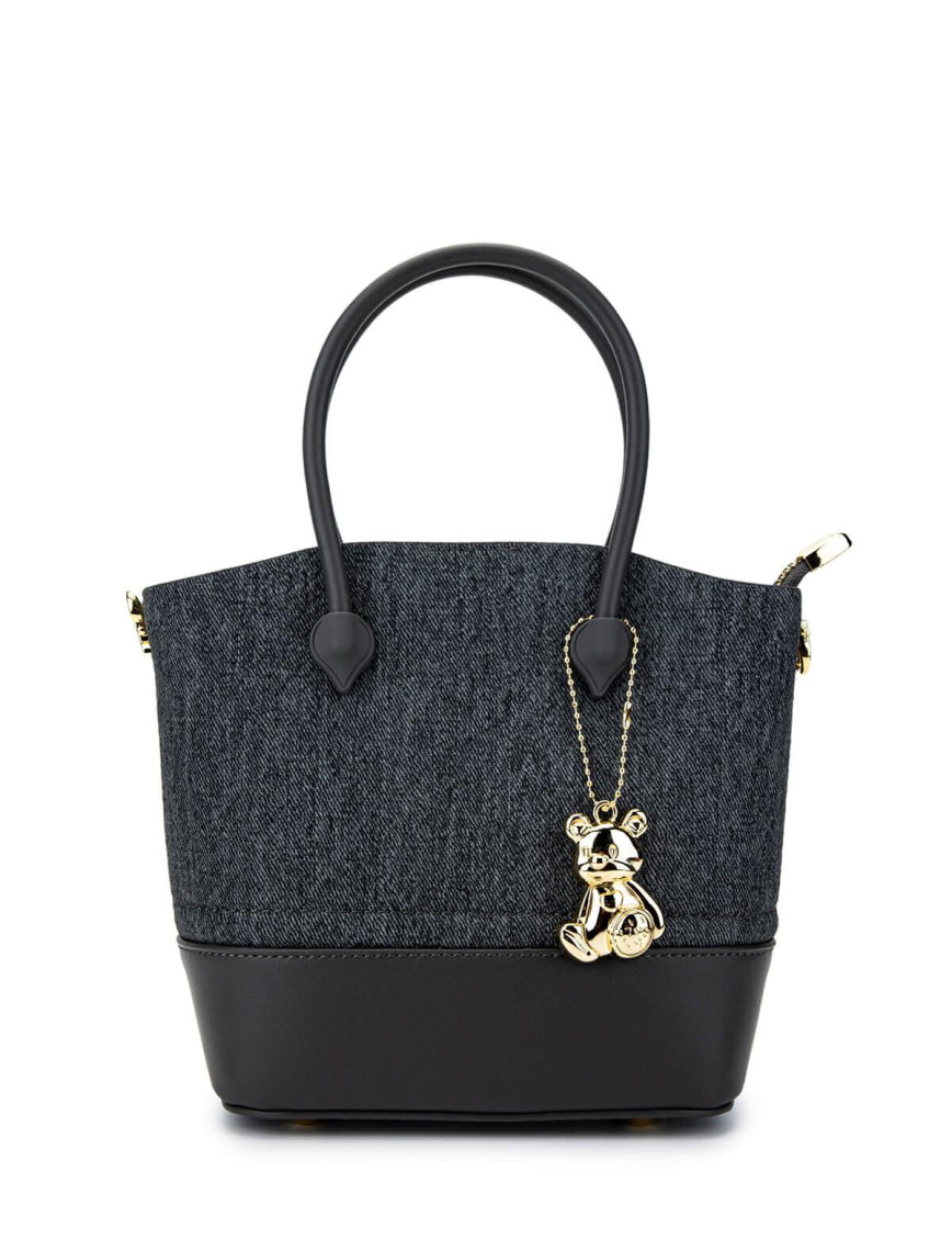 Tamer Tanca Kadın Vegan Koyu Gri Omuz Çanta