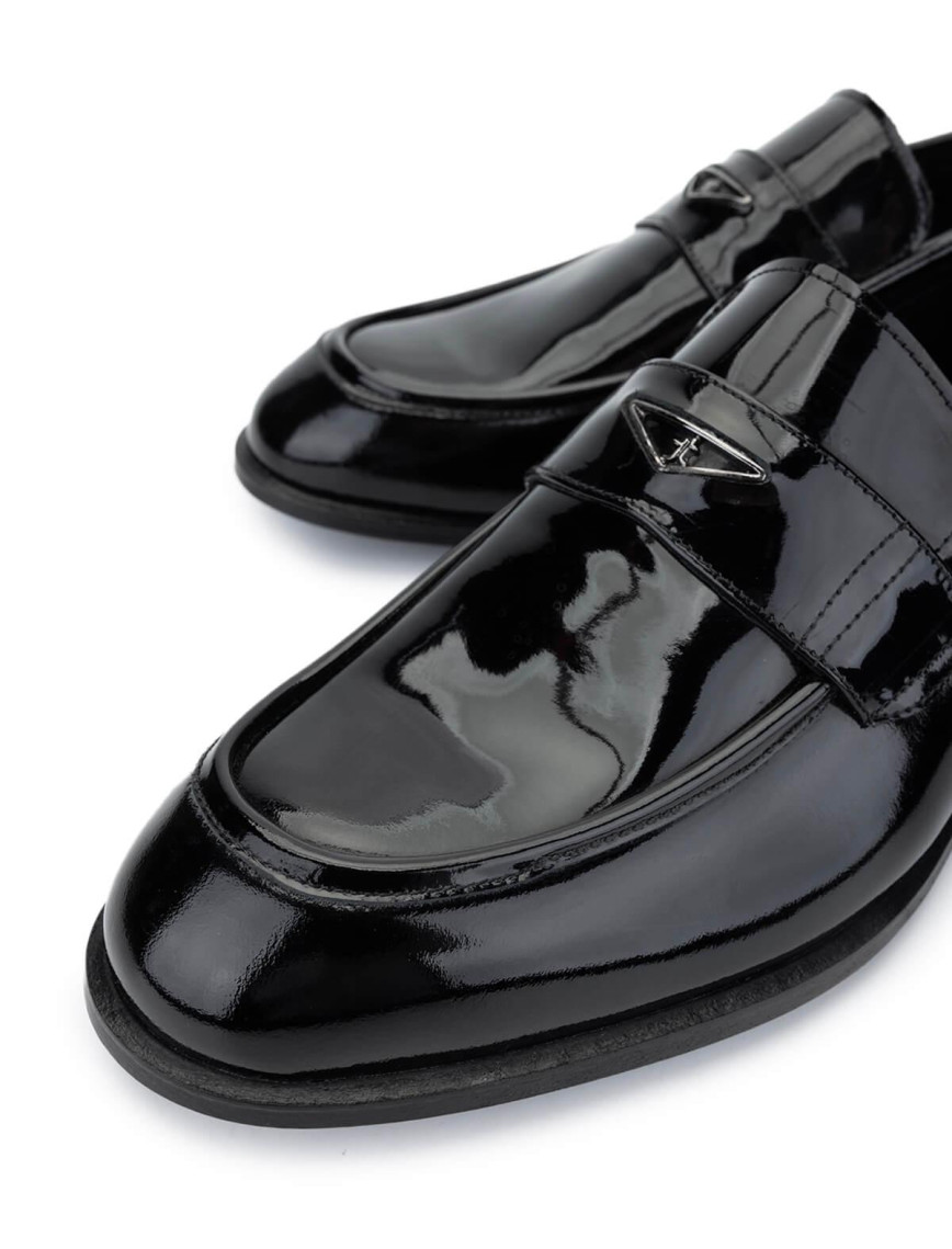 Tamer Tanca Erkek Hakiki Deri Siyah Rugan Klasik Ayakkabı Tamer Tanca Erkek Hakiki Deri Siyah Rugan Klasik Ayakkabı