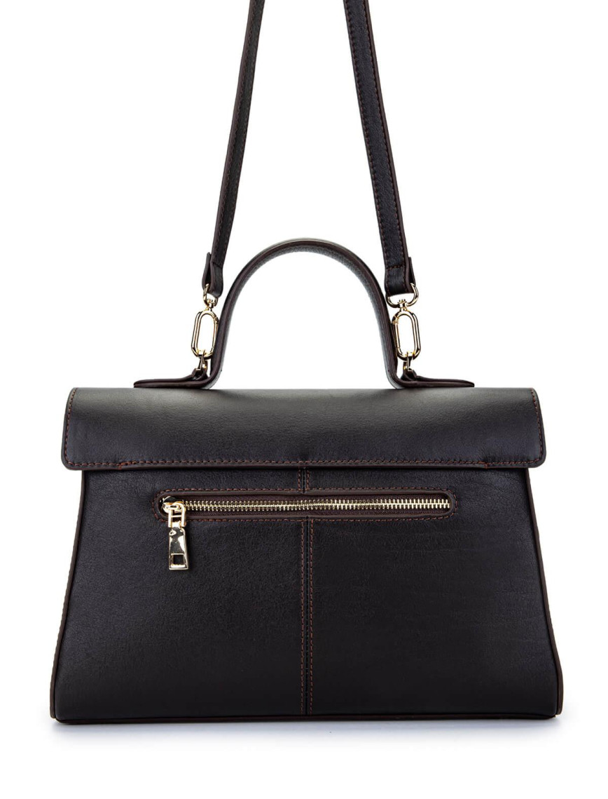 Tamer Tanca Kadın Hakiki Deri Kahverengi El Çantası