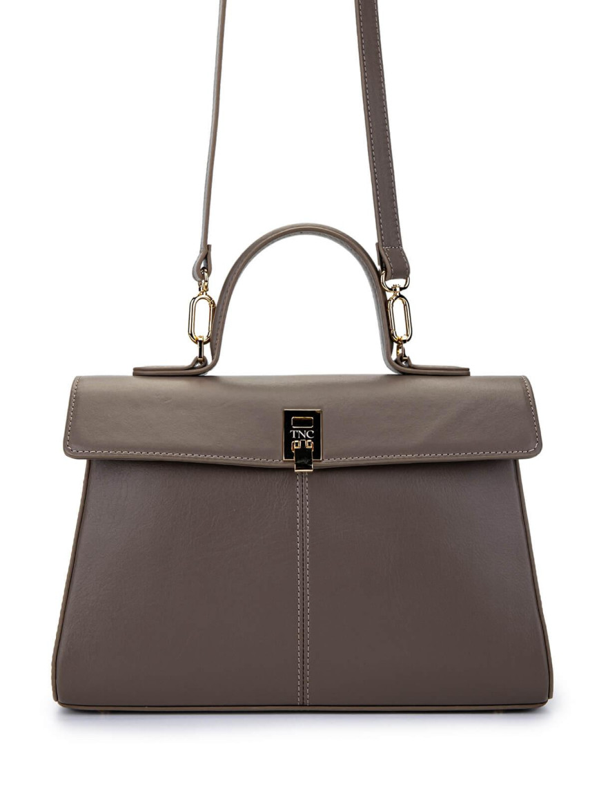 Tamer Tanca Kadın Hakiki Deri Siyah Deri El Çantası