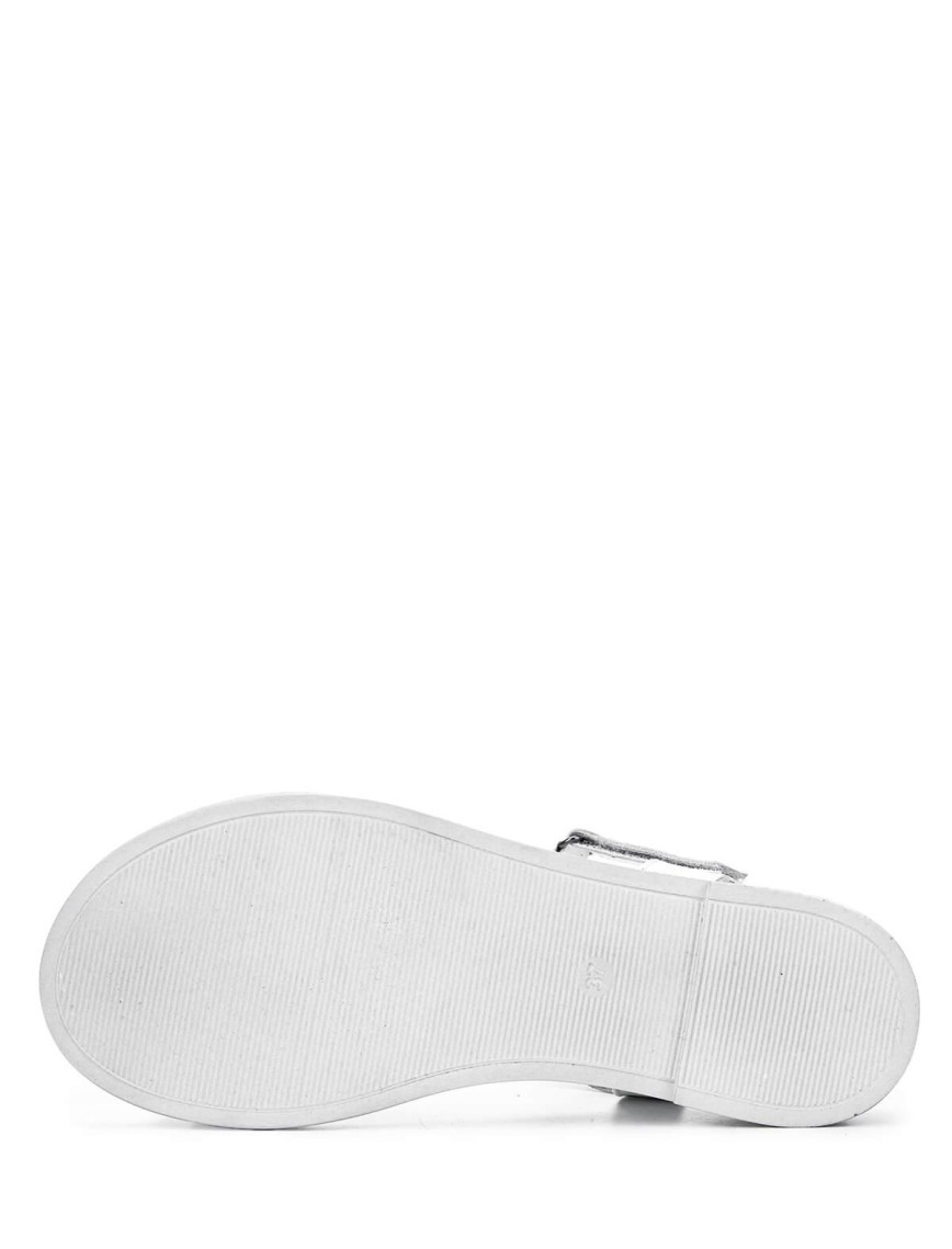 Tamer Tanca Kadın Hakiki Deri Beyaz/Lame Topuklu Sandalet Tamer Tanca Kadın Hakiki Deri Beyaz/Lame Topuklu Sandalet