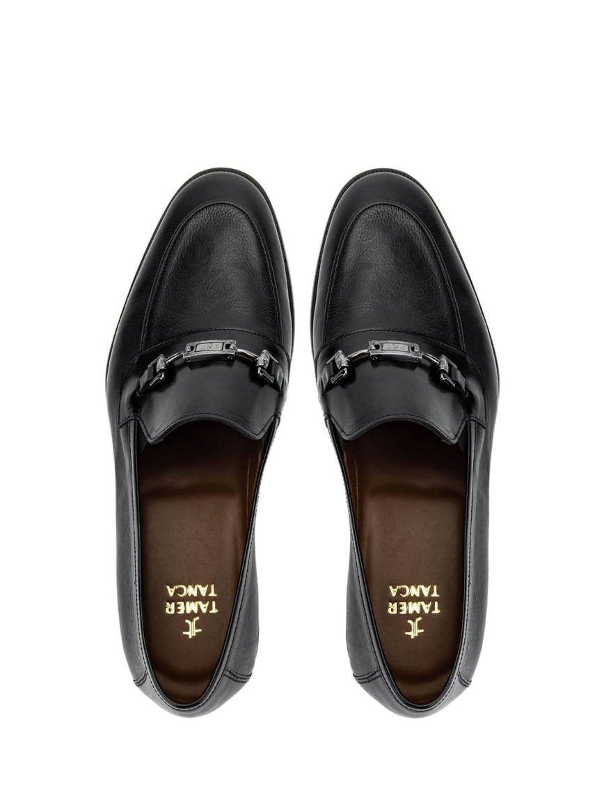 Tamer Tanca Erkek Hakiki Deri Siyah Klasik Ayakkabı