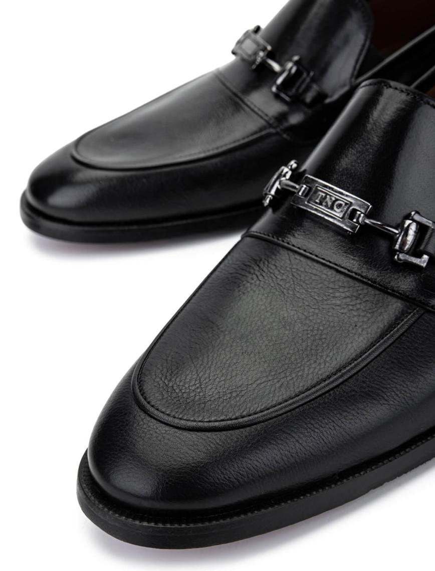 Tamer Tanca Erkek Hakiki Deri Siyah Klasik Ayakkabı