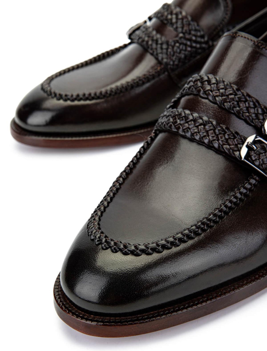 Tamer Tanca Erkek Hakiki Deri Kahverengi Klasik Ayakkabı