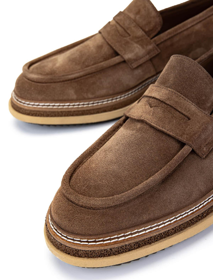 Tamer Tanca Erkek Hakiki Deri Tütün Süet Loafer Ayakkabı Tamer Tanca Erkek Hakiki Deri Tütün Süet Loafer Ayakkabı