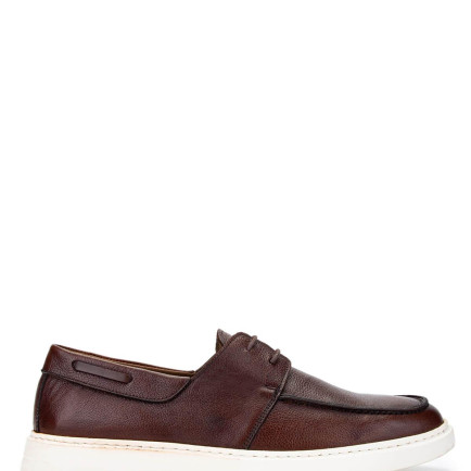 Tamer Tanca Erkek Hakiki Deri Kahverengi Casual Ayakkabı