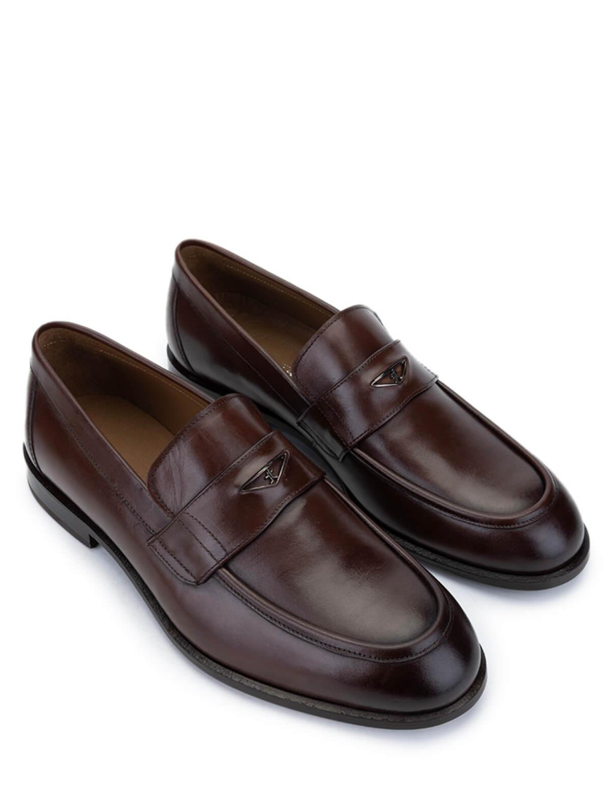 Tamer Tanca Erkek Hakiki Deri Kahverengi Klasik Ayakkabı Tamer Tanca Erkek Hakiki Deri Kahverengi Klasik Ayakkabı