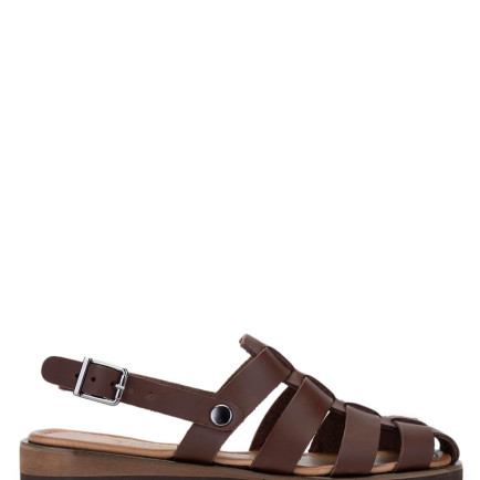 Tamer Tanca Kadın Hakiki Deri Kahverengi Düz Sandalet Tamer Tanca Kadın Hakiki Deri Kahverengi Düz Sandalet