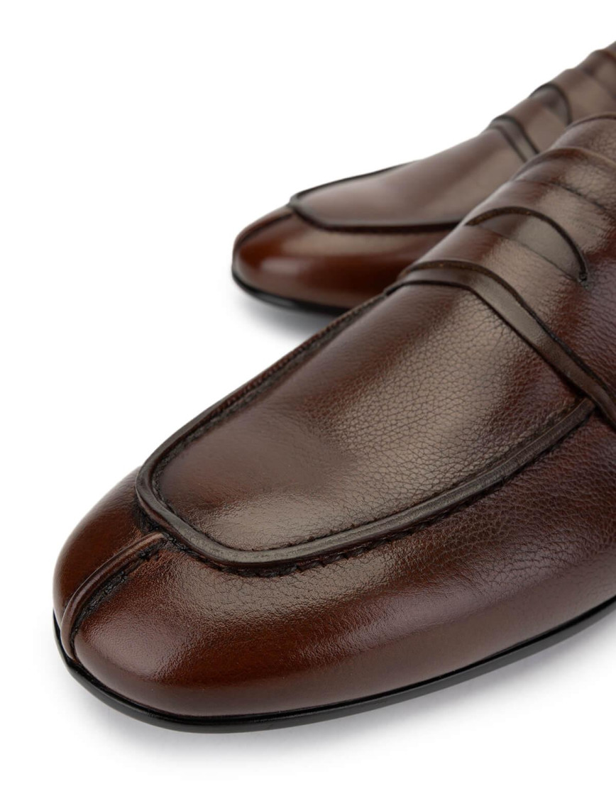 Tamer Tanca Erkek Hakiki Deri Kahverengi Loafer Ayakkabı Tamer Tanca Erkek Hakiki Deri Kahverengi Loafer Ayakkabı