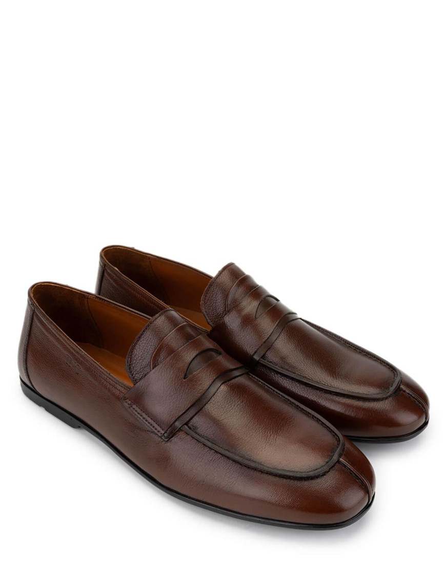 Tamer Tanca Erkek Hakiki Deri Kahverengi Loafer Ayakkabı Tamer Tanca Erkek Hakiki Deri Kahverengi Loafer Ayakkabı
