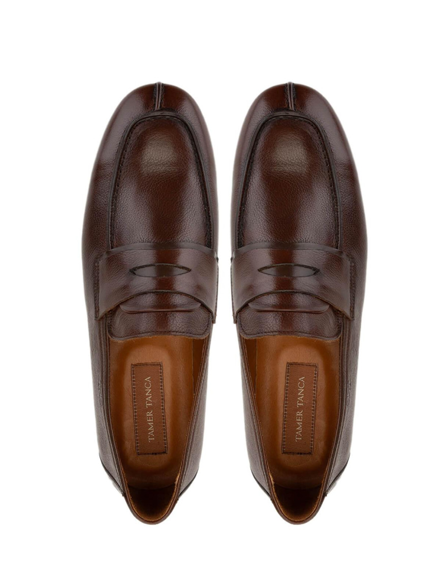 Tamer Tanca Erkek Hakiki Deri Kahverengi Loafer Ayakkabı Tamer Tanca Erkek Hakiki Deri Kahverengi Loafer Ayakkabı