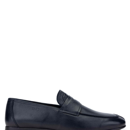 Tamer Tanca Erkek Hakiki Deri Lacivert Loafer Ayakkabı