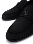 Tamer Tanca Erkek Hakiki Deri Siyah Nubuk Loafer Ayakkabı