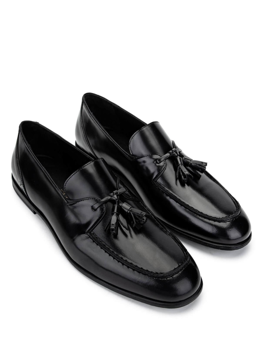 Tamer Tanca Erkek Hakiki Deri Siyah Açma Loafer Ayakkabı Tamer Tanca Erkek Hakiki Deri Siyah Açma Loafer Ayakkabı