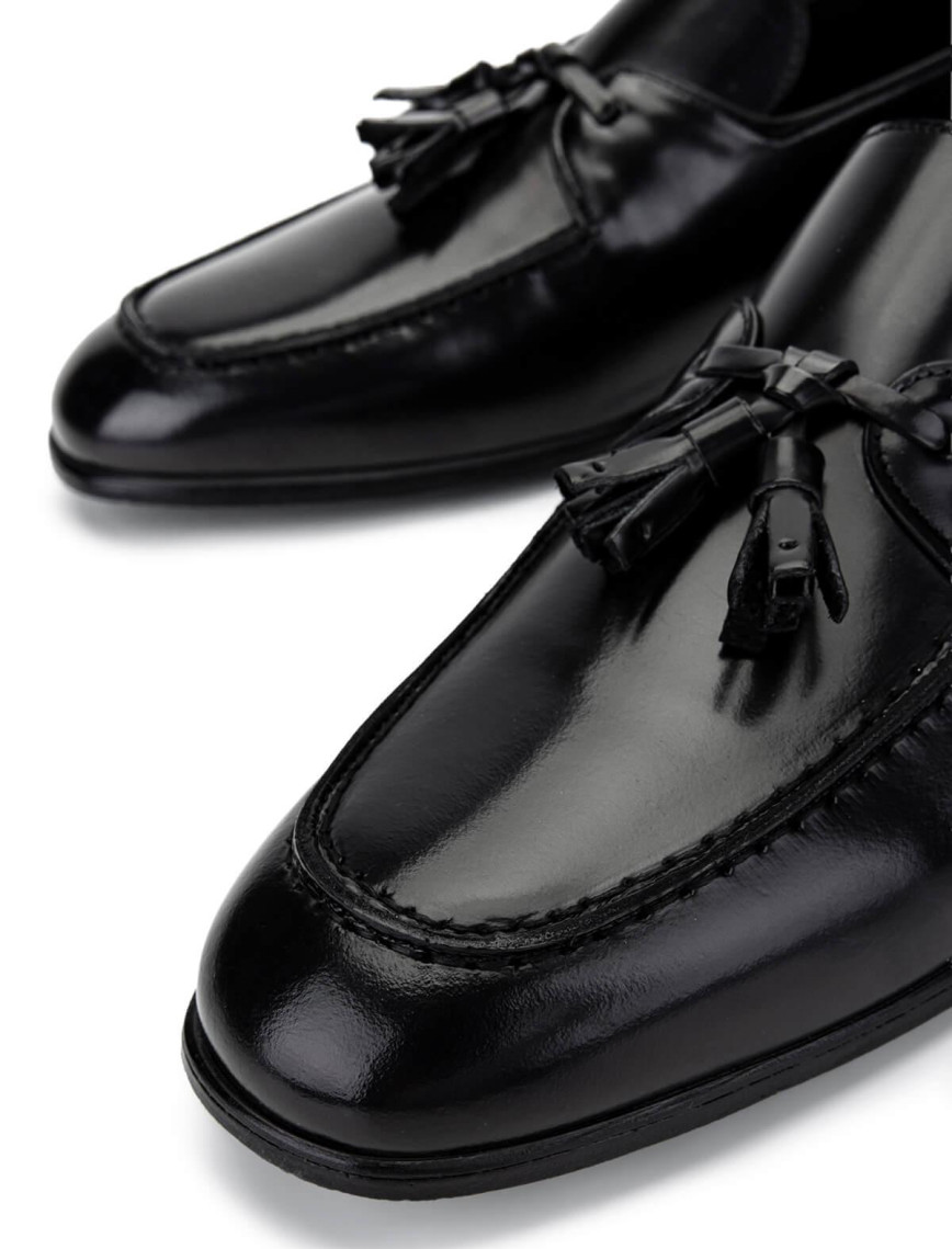 Tamer Tanca Erkek Hakiki Deri Siyah Açma Loafer Ayakkabı Tamer Tanca Erkek Hakiki Deri Siyah Açma Loafer Ayakkabı