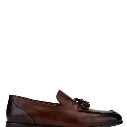 Tamer Tanca Erkek Hakiki Deri Taba Loafer Ayakkabı