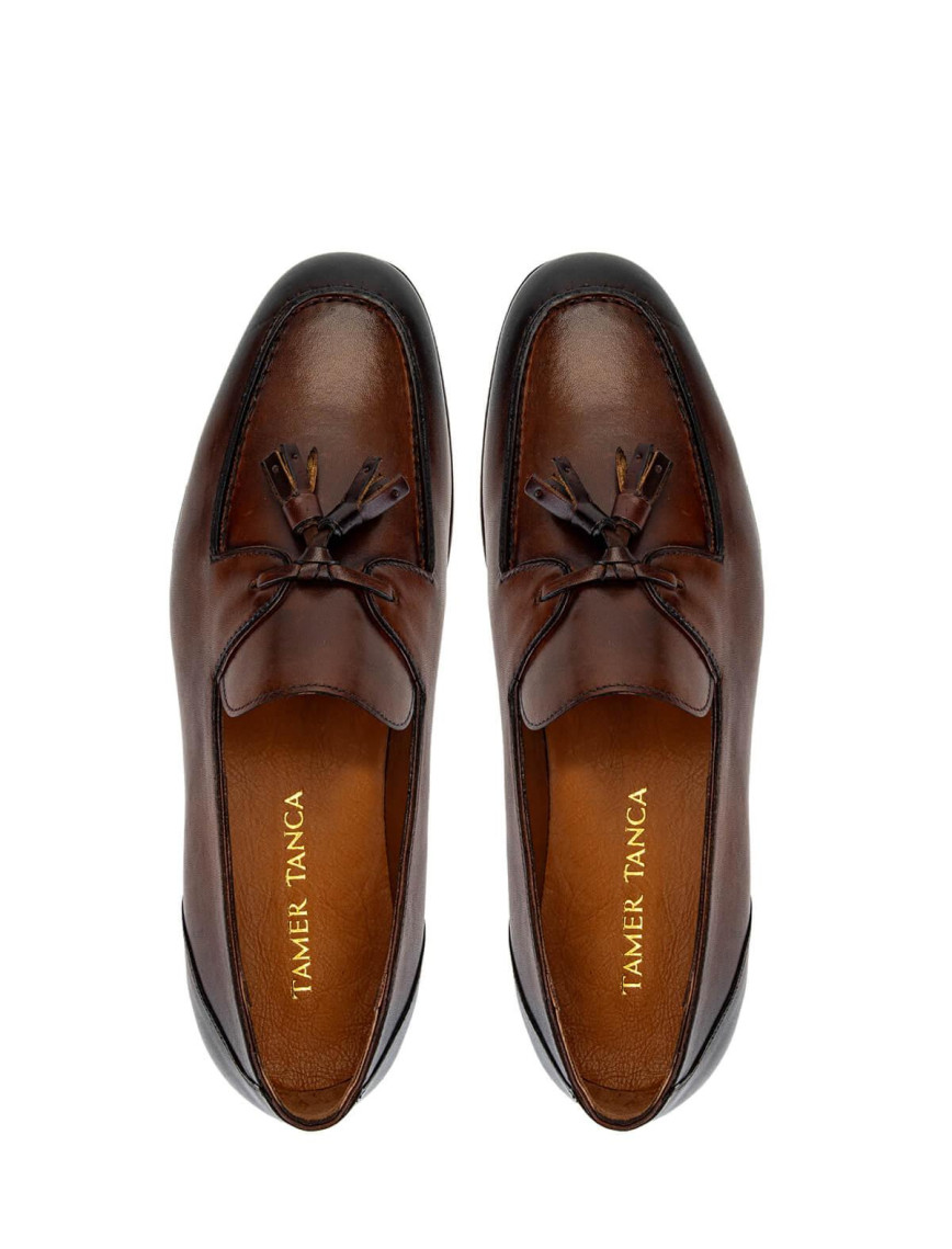 Tamer Tanca Erkek Hakiki Deri Taba Loafer Ayakkabı Tamer Tanca Erkek Hakiki Deri Taba Loafer Ayakkabı