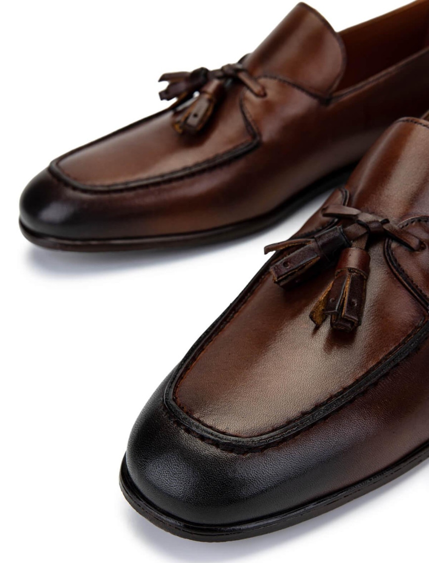 Tamer Tanca Erkek Hakiki Deri Taba Loafer Ayakkabı Tamer Tanca Erkek Hakiki Deri Taba Loafer Ayakkabı