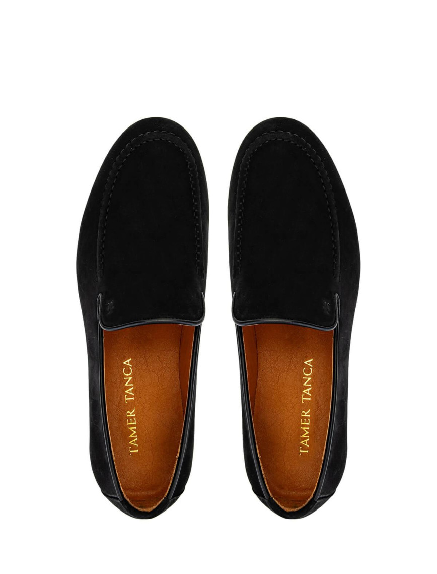 Tamer Tanca Erkek Hakiki Deri Siyah Nubuk Loafer Ayakkabı Tamer Tanca Erkek Hakiki Deri Siyah Nubuk Loafer Ayakkabı
