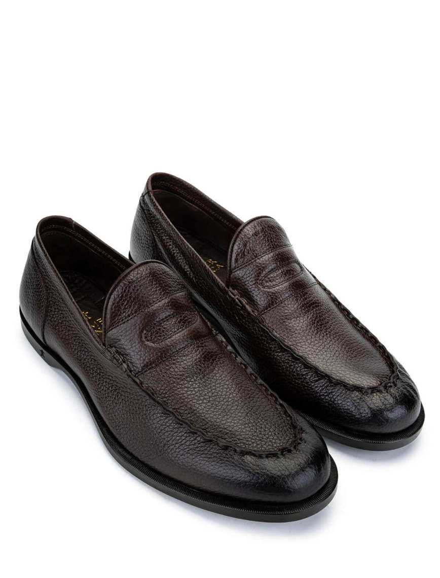 Tamer Tanca Erkek Hakiki Deri Kahverengi Loafer Ayakkabı Tamer Tanca Erkek Hakiki Deri Kahverengi Loafer Ayakkabı