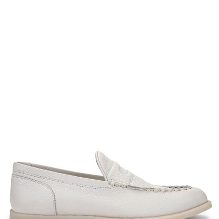 Tamer Tanca Erkek Hakiki Deri Fildişi Loafer Ayakkabı