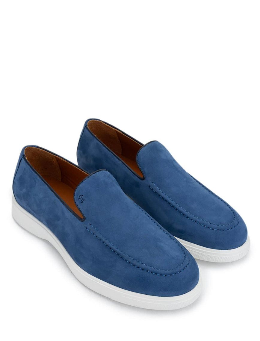 Tamer Tanca Erkek Hakiki Deri Kot Mavi Loafer Ayakkabı Tamer Tanca Erkek Hakiki Deri Kot Mavi Loafer Ayakkabı
