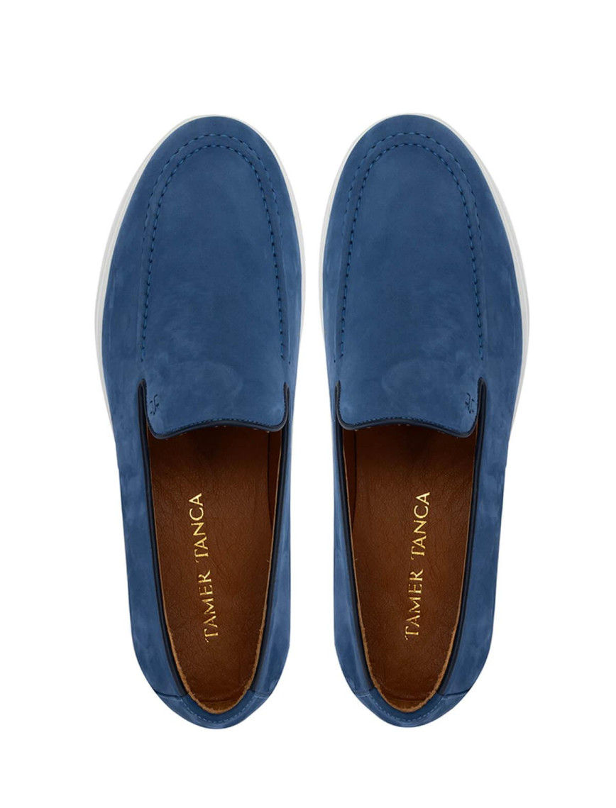Tamer Tanca Erkek Hakiki Deri Kot Mavi Loafer Ayakkabı Tamer Tanca Erkek Hakiki Deri Kot Mavi Loafer Ayakkabı