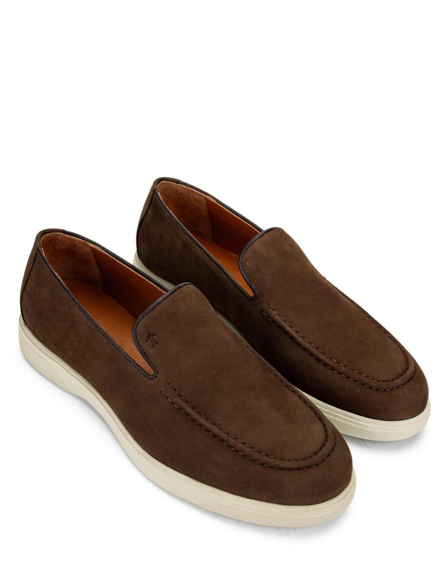 Tamer Tanca Erkek Hakiki Deri Kahverengi Nubuk Loafer Ayakkabı Tamer Tanca Erkek Hakiki Deri Kahverengi Nubuk Loafer Ayakkabı