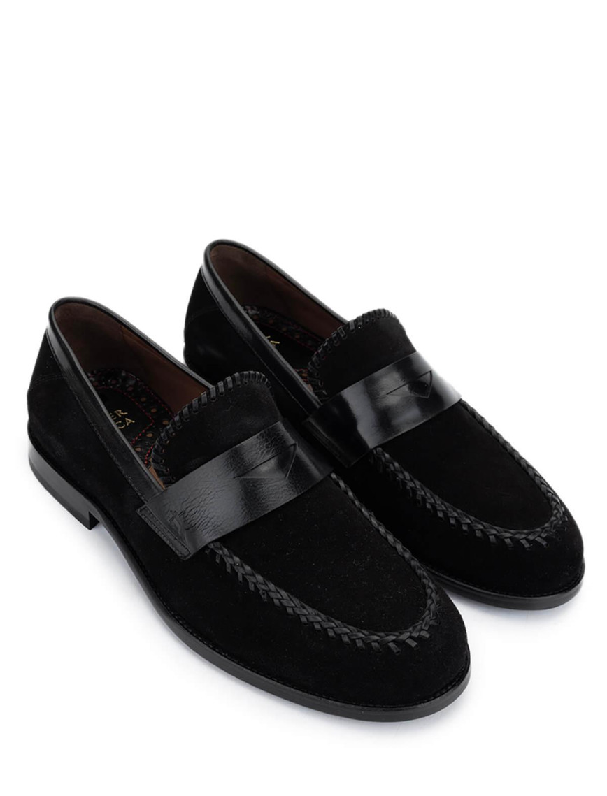 Tamer Tanca Erkek Hakiki Deri Siyah Süet Klasik Ayakkabı Tamer Tanca Erkek Hakiki Deri Siyah Süet Klasik Ayakkabı