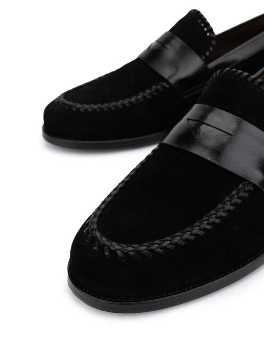 Tamer Tanca Erkek Hakiki Deri Siyah Süet Klasik Ayakkabı Tamer Tanca Erkek Hakiki Deri Siyah Süet Klasik Ayakkabı