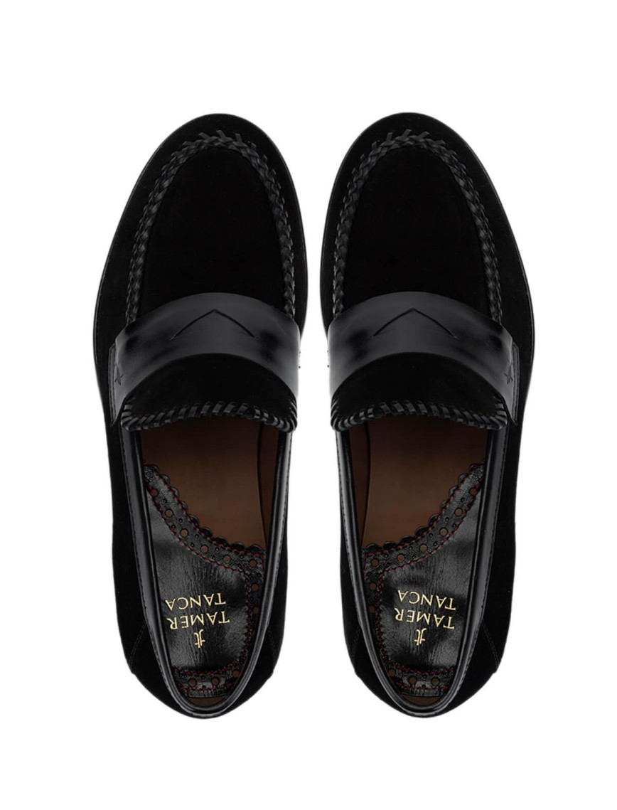 Tamer Tanca Erkek Hakiki Deri Siyah Süet Klasik Ayakkabı Tamer Tanca Erkek Hakiki Deri Siyah Süet Klasik Ayakkabı