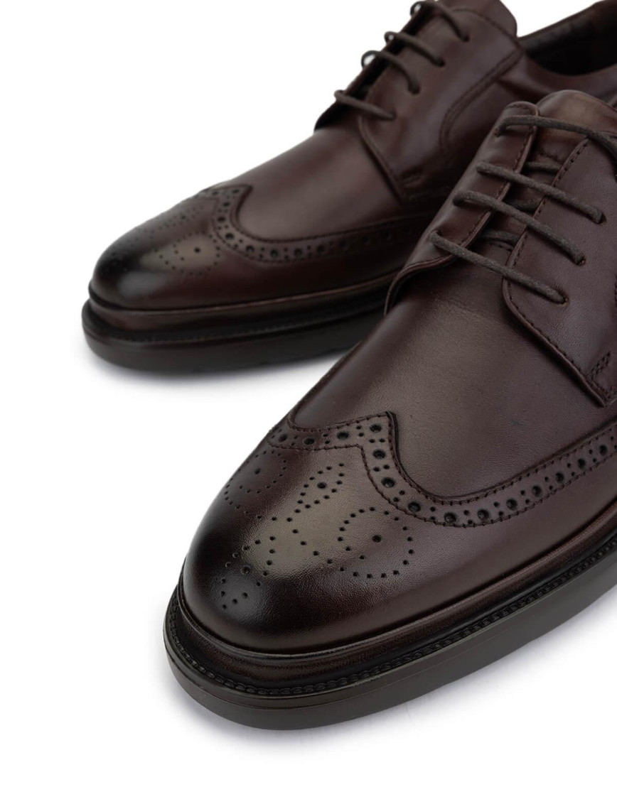 Tamer Tanca Erkek Hakiki Deri Kahverengi Klasik Ayakkabı Tamer Tanca Erkek Hakiki Deri Kahverengi Klasik Ayakkabı